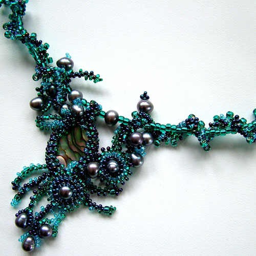 Lynn Davy Beading Mermaid's Treasure Necklace (detail) beading kit exclusive to Westcoast Jewellery      