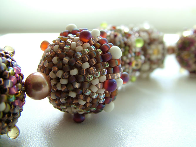 Lynn Davy Beading - Woodland Spring beads.  Photography by Joanna Bury
